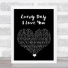 Boyzone Every Day I Love You Black Heart Song Lyric Print