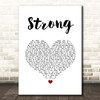 One Direction Strong White Heart Song Lyric Print
