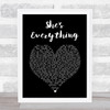 Brad Paisley She's Everything Black Heart Song Lyric Print