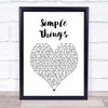Paolo Nutini Simple Things White Heart Song Lyric Print