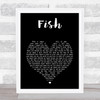 13th Star Fish Black Heart Song Lyric Print