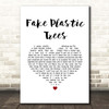 Radiohead Fake Plastic Trees White Heart Song Lyric Print