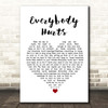 REM Everybody Hurts White Heart Song Lyric Print
