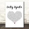 Beach Boys Lady Lynda White Heart Song Lyric Print