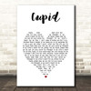 Sam Cooke Cupid White Heart Song Lyric Print