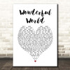 Sam Cooke Wonderful World White Heart Song Lyric Print