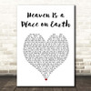 Belinda Carlisle Heaven Is a Place on Earth White Heart Song Lyric Print