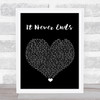 Bring Me The Horizon It Never Ends Black Heart Song Lyric Print