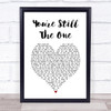 SLPTAHT1046 White Heart Song Lyric Print