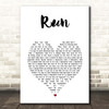 Stephen Fretwell Run White Heart Song Lyric Print