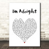 Stereophonics Im Alright White Heart Song Lyric Print
