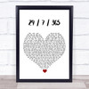 Surfaces 24 7 365 White Heart Song Lyric Print