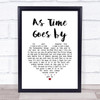 Teddy Wilson As Time Goes by White Heart Song Lyric Print