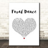 Terry Wogan Foral Dance White Heart Song Lyric Print