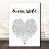 The Afters Ocean Wide White Heart Song Lyric Print