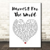The Isley Brothers Harvest For The World White Heart Song Lyric Print
