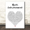 The Jam That's Entertainment White Heart Song Lyric Print