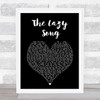 Bruno Mars The Lazy Song Black Heart Song Lyric Print