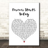 Tim Halperin Forever Starts Today White Heart Song Lyric Print