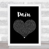 Bugzy Malone Pain Black Heart Song Lyric Print