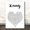Billie Eilish Xanny White Heart Song Lyric Print