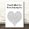 Tom Grennan Found What I've Been Looking For White Heart Song Lyric Print