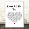 Tom Petty And The Heartbreakers Room At The Top White Heart Song Lyric Print