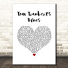Tom Waits Tom Traubert's Blues White Heart Song Lyric Print