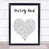 Tom Waitts Jersey Girl White Heart Song Lyric Print