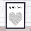 Train If It's Love White Heart Song Lyric Print