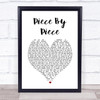 Tyler Ward Piece By Piece White Heart Song Lyric Print