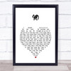 U2 40 White Heart Song Lyric Print