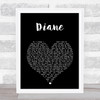 Cam Diane Black Heart Song Lyric Print