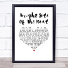 Van Morrison Bright Side Of The Road White Heart Song Lyric Print