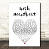 Van Morrison Irish Heartbeat White Heart Song Lyric Print