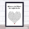 Van Morrison Whenever God Shines His Light On Me White Heart Song Lyric Print