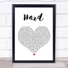 Why Don't We Hard White Heart Song Lyric Print