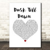 ZAYN ft. Sia Dusk Till Dawn White Heart Song Lyric Print