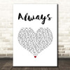 Blink-182 Always White Heart Song Lyric Print