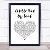 Bon Jovi Little Bit Of Soul White Heart Song Lyric Print