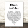 Bon Jovi Roller Coaster White Heart Song Lyric Print