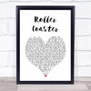 Bon Jovi Roller Coaster White Heart Song Lyric Print