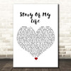 Bon Jovi Story Of My Life White Heart Song Lyric Print