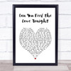 Boyce Avenue Can You Feel the Love Tonight White Heart Song Lyric Print