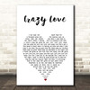 Brian McKnight Crazy Love White Heart Song Lyric Print