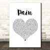 Bugzy Malone Pain White Heart Song Lyric Print