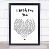 Carl Wilson I Wish For You White Heart Song Lyric Print