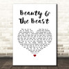 Celine Dion, Peabo Bryson Beauty & The Beast White Heart Song Lyric Print