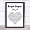 Charlie Simpson Down Down Down White Heart Song Lyric Print