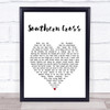 Crosby, Stills & Nash Southern Cross White Heart Song Lyric Print